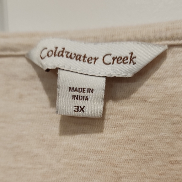 Coldwater Creek Boho Chic Cream Floral Embroidered Tunic 3x - Picture 3 of 5